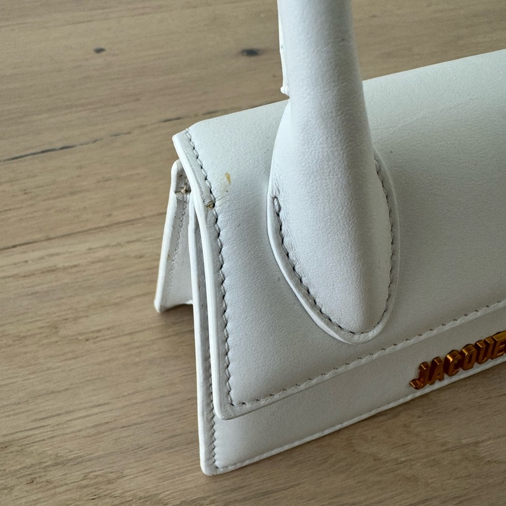 Pristine ⭐️ JACQUEMUS Le Chiquito Mini Crossbody White Leather Bag - Picture 10 of 16